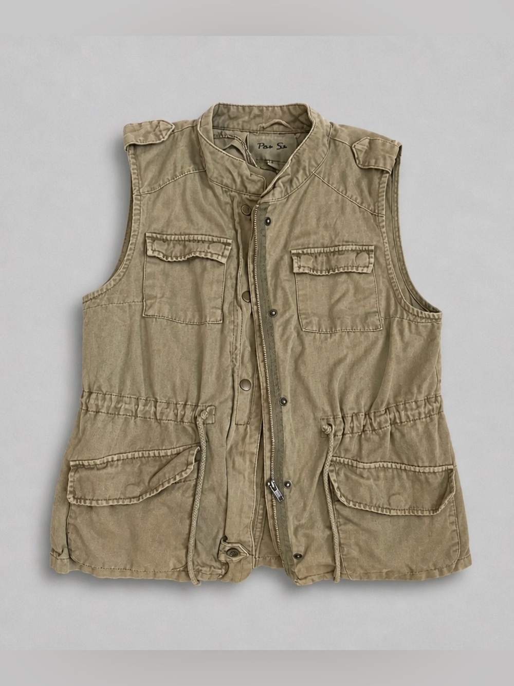 Per Se khaki utility vest